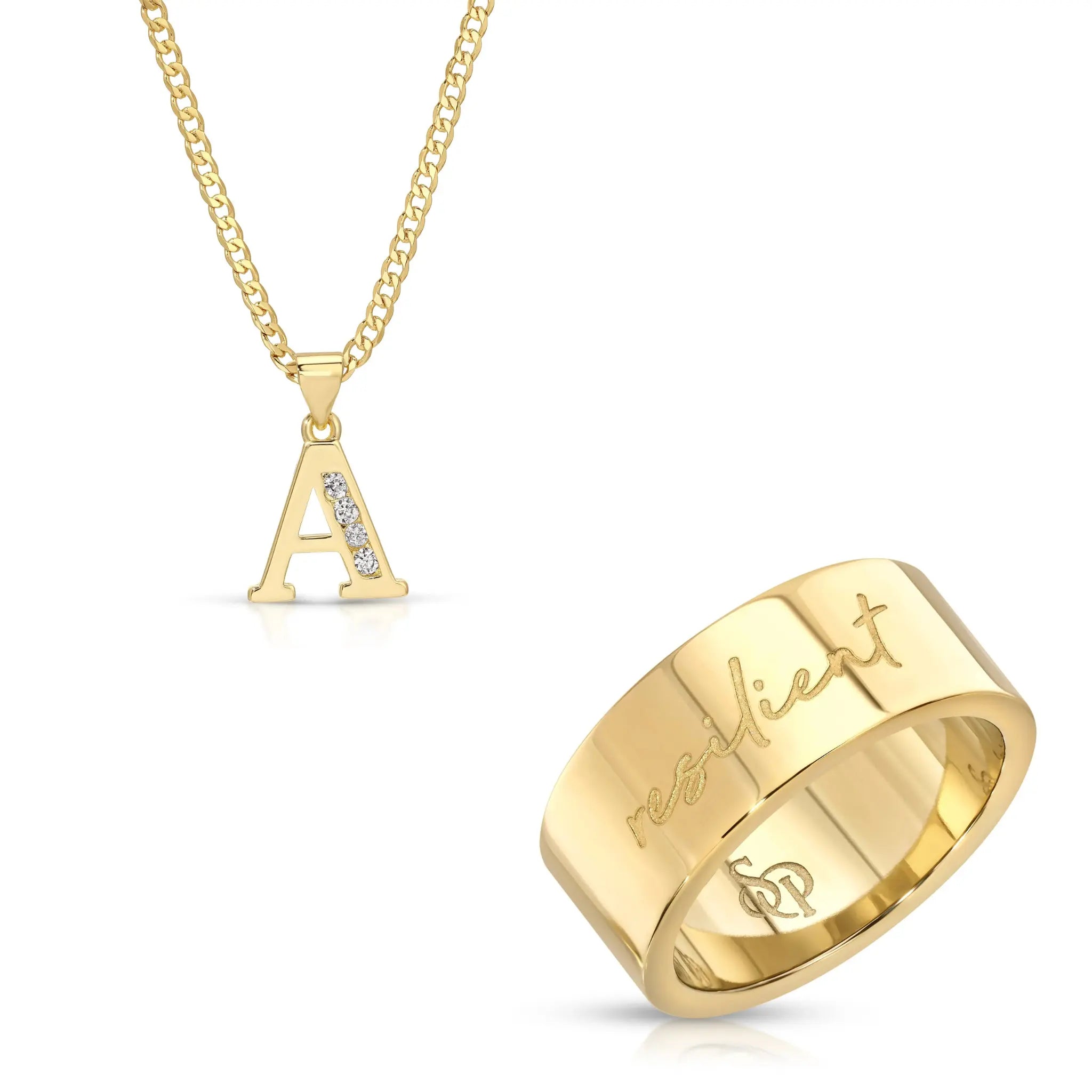 For You Necklace and Resilient Ring Set Simone Prince