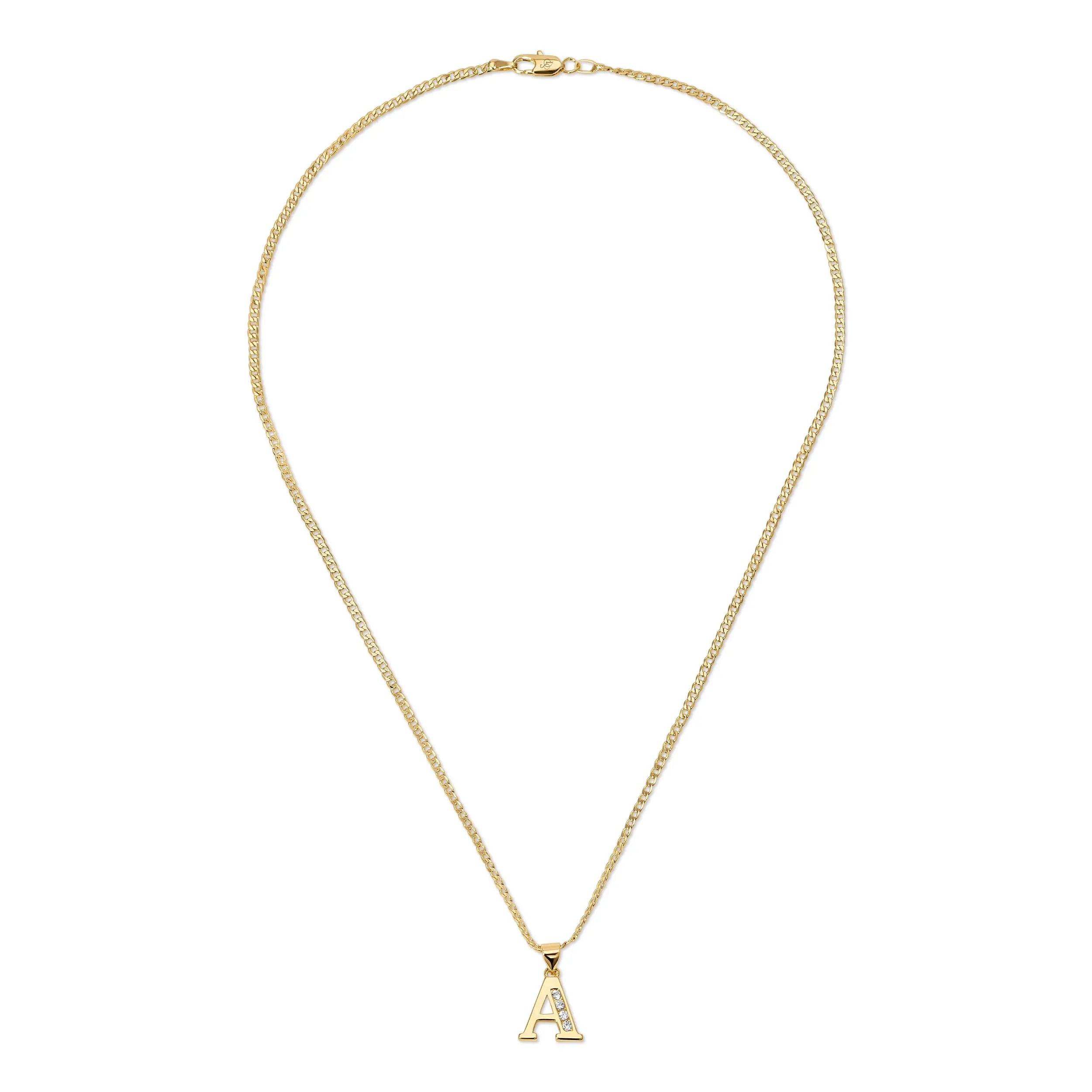 Letter A Necklace Gold Necklace
