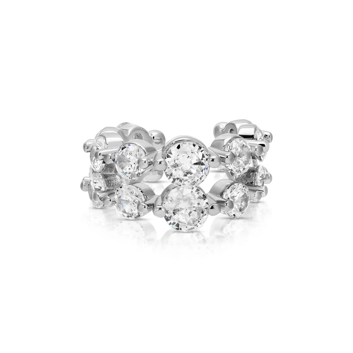 Celeste Ear Cuff – 14K Gold & Silver-Plated Brass, No Piercing